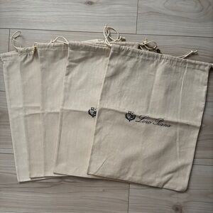 Loro Piana Cotton Drawstring Dust Bags - Natural (Set of 5)